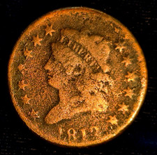 1812 Large Date Classic Head Large Cent VG+ Features, S-289 R1 Typical Corrosion picture