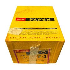 Vintage Kodak AZO F-3 Photographic Paper 4x5 Approx 500 Sheets Exp 3/74 Open Box picture