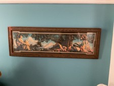 1917 Maxfield Parrish C A Crane Print  “The Rubaiyat”  Original Frame 31” X 11 picture