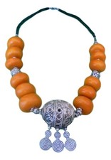  Magnificent Moroccan Berber Amber Beaded Necklace. picture
