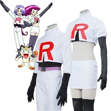 Anime Pokemon Cosplay Team Rocket Jessie and James Costume Pokemon Full Set picture