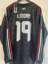 26/27 Mexico Third Jersey Black Long Sleeve G. Mora #19 Sz L Slim Fit NWT picture