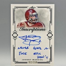 2022 Leaf Inscriptions Johnny Manziel Auto #I-JM1 192/358 picture