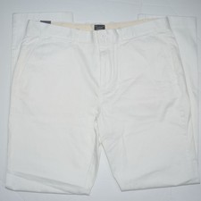 NWT J CREW 770 Straight Stretch Cotton White Chino Pants Sz 33 x 32 picture