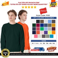 Hanes Unisex EcoSmart Long Sleeve Crew Neck Stylish Pullover Sweatshirt - P160 picture