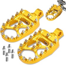 Goldfire 1 Pair Motorcycle CNC Golden Style Wide Foot Pegs picture