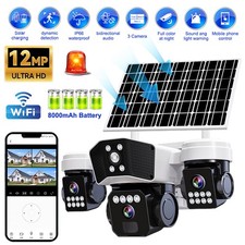 12MP Camara De Seguridad Solar Inalambricas Para Exterior Con Vision Nocturna US picture