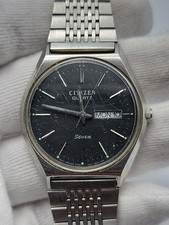 VTG Citizen Seven Watch 35mm Date Display Stainless Steel Band 5.75