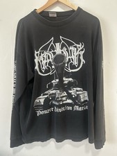 Vintage 90s Marduk Panzer Division Black Metal Longsleeve Euro Shirt XL picture