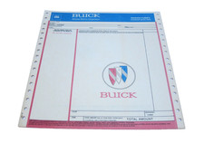 RARE 1969 - 1974 BUICK NEW OEM BLANK CAR WINDOW INFORMATION STICKER #FD-13 picture