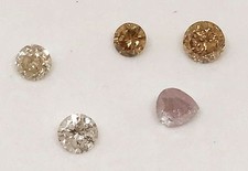 Natural 1.25ctw Loose Diamonds Pink Brown White Pear Round New Jewelry picture