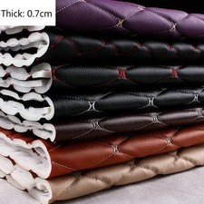100x158cm Faux Leather Quilted PVC Fabric Car Interior Upholstery Mat picture