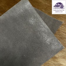 Gray Jelly Sheen Cow Suede Leather – 3.5–4 oz Rough Cut by Sq Ft – Avetco picture