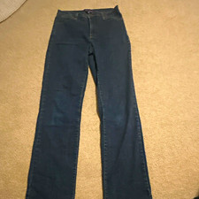 NYDJ Not Your Daughter’s Women’s Dark Wash Blue Denim Straight Jeans Size 6 picture