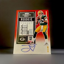 2020 Panini Contenders Optic Rookie Ticket Autographs Jordan Love #111 Red 7/199 picture