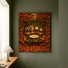 Friendsgiving Potluck – Funny Thanksgiving Art with a Table of Proud Cooks picture