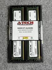 A-Tech 64GB 2x32GB DDR4-3200 ECC RDIMM PC4-25600R 2Rx4 Server RAM picture