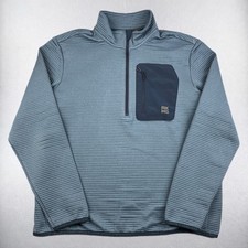 Alaskan Hardgear Pullover Mens Large Blue AKHG Quarter Zip Ribbed Fleece 90767 picture
