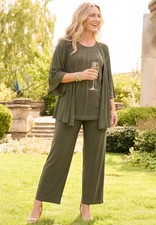 Catherines Women's Plus Size Luminary 3-Piece Pant Suit picture