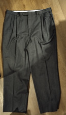 Vintage Berle Men Dress Pants Wool Trousers Made In USA Pleated Luxury Slacks picture