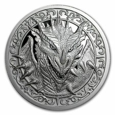 The Destiny Coin 2 - The Dragon - 2 oz .999 FINE Silver BU Round - IN STOCK picture
