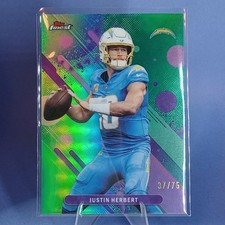 Justin Herbert Green Refractor /75 2025 Topps Finest #59 *6 Photos picture