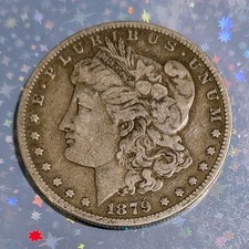 1879 S MORGAN 90% Fine Silver Dollar SAN FRANCISCO MINT COIN $1 picture