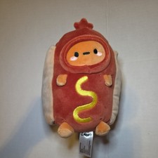 Smoko Tayto Hot Dog Plush Stuffed Cute Brown Comfort Food Toy 6
