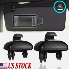 2X Sun Visor Black Clip Holder Hooks for Audi A3 S3 A4 S4 A5 S5 Q3 Q5 8U0857562A picture