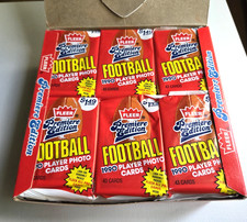 FLEER 1990 Football Card SEALED Cello 24 Packs Box picture