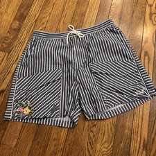 Kith Men’s Swim Shorts Striped Blue Size XL picture
