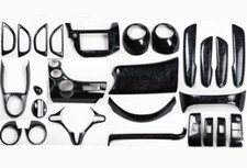 26PCS Black wood grain Car Interior Kit Cover Trim For Honda Fit 2007-2012 picture