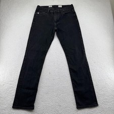 AG Adriano Goldschmied B-Type III Easy Straight Jeans Mens 30x32 Black Denim picture