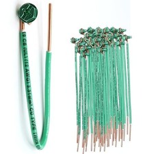 (50 Pack) 12 AWG Solid Copper Ground Wire with Green Ground Screws – 6.5