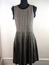 Kate Spade New York Look for the Silver Lining Chevron Dress Size S Black White picture