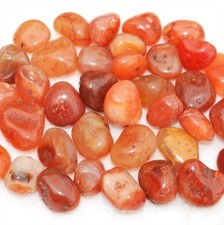 Brazilian Carnelian Agate Tumble Polished Gemstones  EMPOWER 1/3 LB ~21 Pieces picture