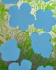 Flavor Paper Flowers Wallpaper by Andy Warhol - Silver picture