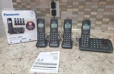 Panasonic Expandable Cordless System Answering Machine 4 Handsets 6.0 KX-TGE645M picture