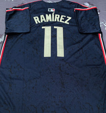 José Ramírez #11 CLE City Navy Cool Base Sewn Stitched Jersey. picture