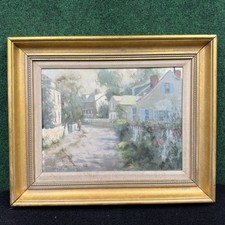 Harry Barton American Impressionist (1908-2001) Framed Oil Painting 16”x12” (b) picture