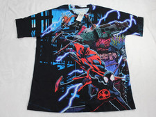 Spiderman Across The Spiderverse L Large Marvel Action AOP Tee NEW Hot Topic picture