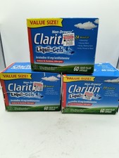 Claritin Liqui-Gels Non-Drowsy Allergy Relief Capsules 60 CT X 3 Boxes Exp 1/27 picture