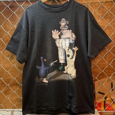 Wallace and Gromit T-Shirt VTG Rare 90s Reprint All sizes Black PA10165 picture