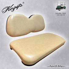 'KOZIP' OEM EZGO TXT GOLF CART FRONT SEAT AND BACKREST CUSHION SET  (TAN) picture