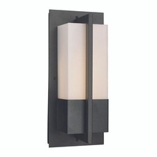 Trans Globe LED-50150 BK Venue, Rectangular LED Flush Mount, Acrylic and Metal picture