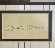 MICKEY MANTLE ROGER MARIS SIGNED INDEX CARD NEW YORK YANKEES AUTOGRAPH  picture