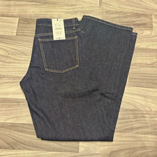 Zara Men’s Blue Denim Straight Jeans Regular Fit Cotton Dark Wash NWT size 10 picture