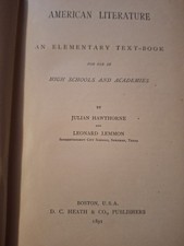 1891 American Literature Julian Hawthorne & Leonard Lemmon Antique Hardcover picture