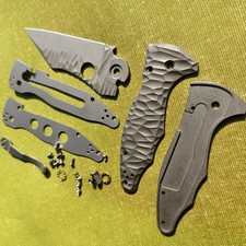 One Set Titanium Handle Scales+N690 Stainless Steel Blade for Spyderco Yojimbo picture