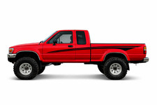 Vintage Retro Style Graphics They Fit Toyota P/U EXTRA CAB, 1990 Extra Cab picture